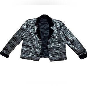 VINTAGE, Black and Silver Women's Jacket, small/medium